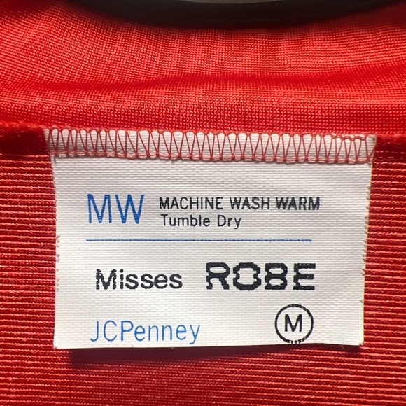 JCPenny Vintage Japanese Inspired Red Misses Medium  Robe - Picture 11 of 15